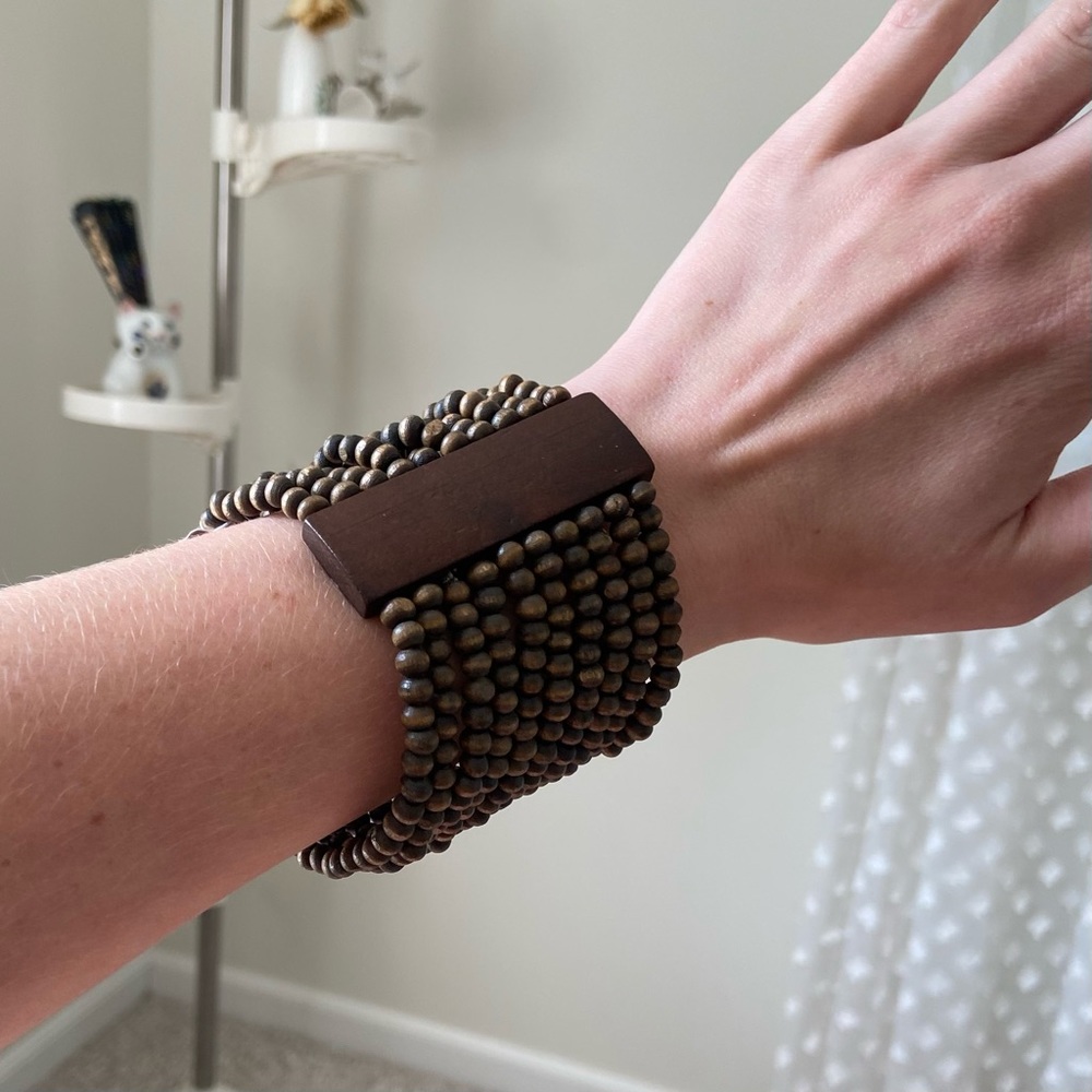 New 🏷✨ J.Jill Wooden Beaded Multi-Strand Bracelet